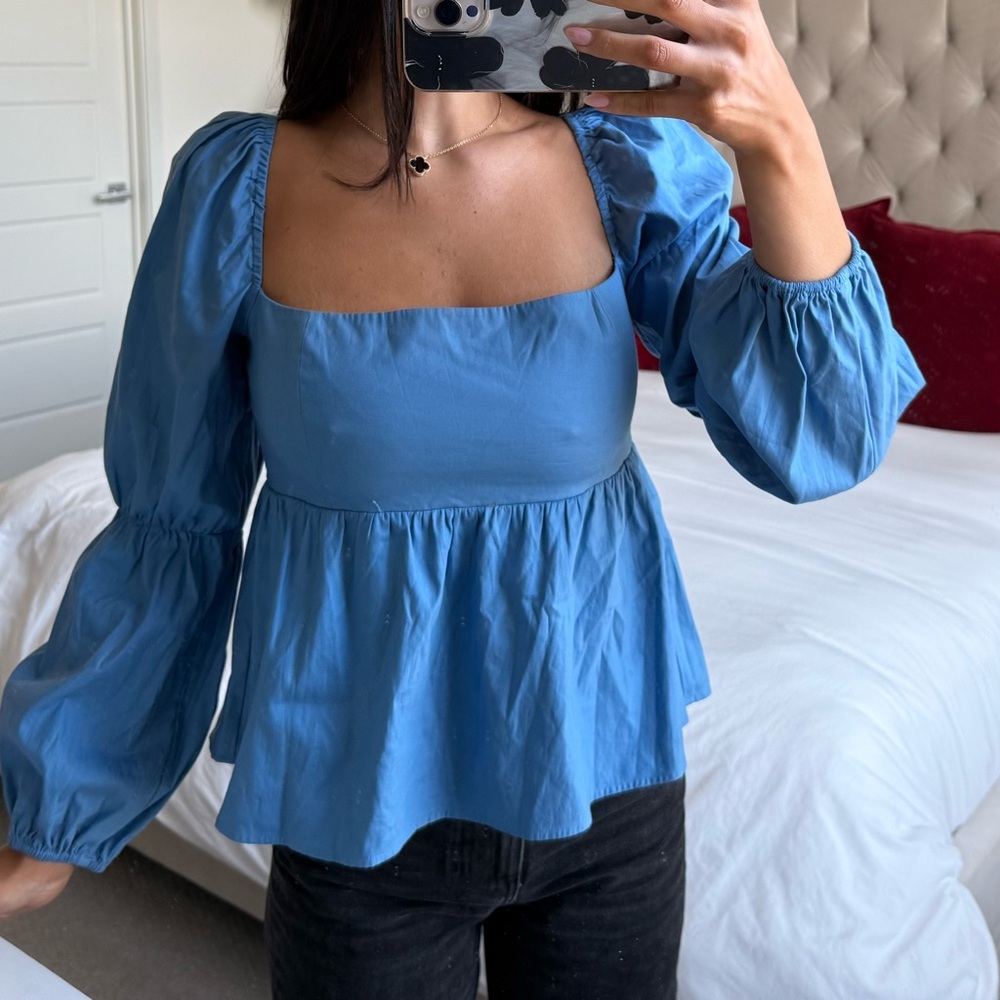 Elegant Blue Reformation Women's Top